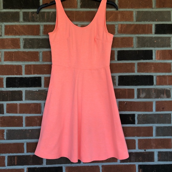 Light Orange Old Navy Sleeveless Flair Dress - Picture 3 of 5